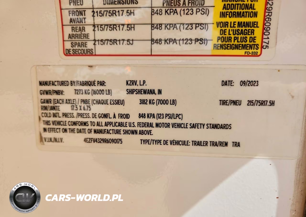 2024 Kz-Rv Durango Rv VIN:4EZFV4329R6090175 - 10