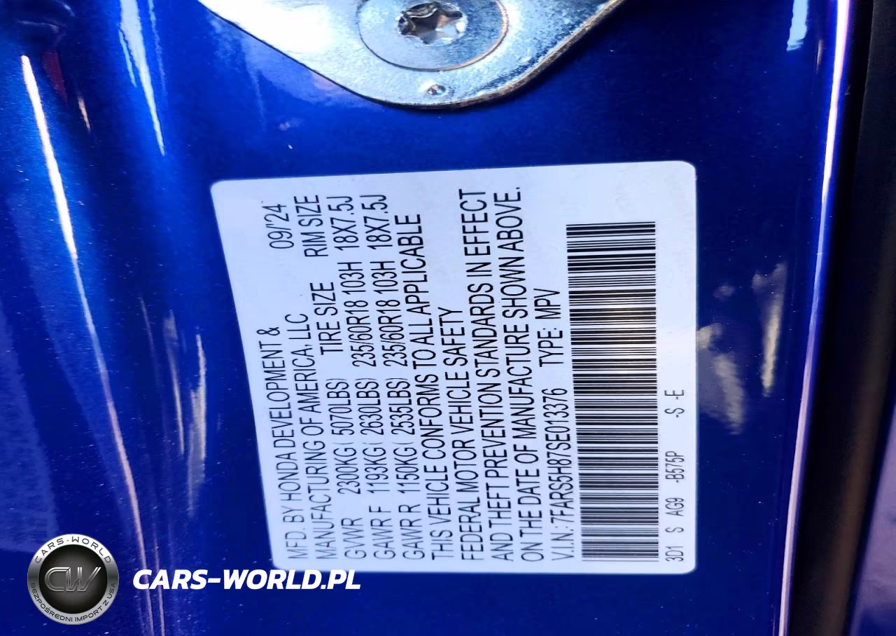 2025 Honda Cr-V Sport-L VIN:7FARS5H87SE013376 - 13