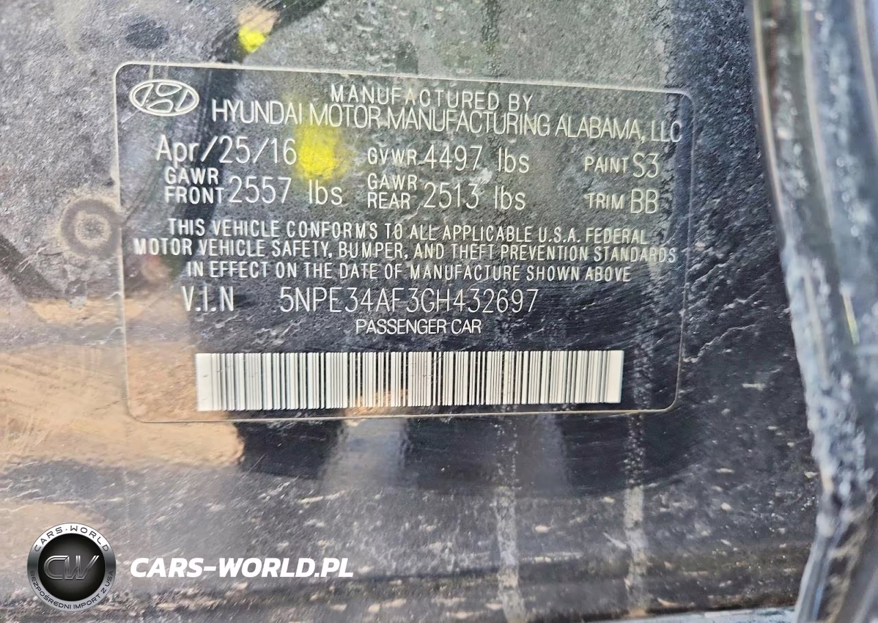 2016 Hyundai Sonata Limited VIN:5NPE34AF3GH432697 - 12