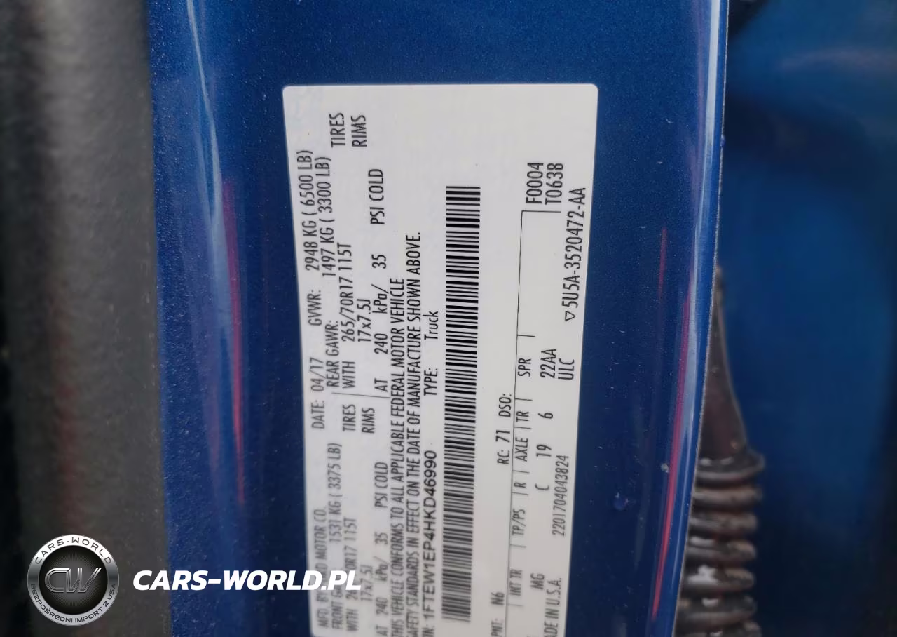 2017 Ford F150 Supercrew VIN:1FTEW1EP4HKD46990 - 12