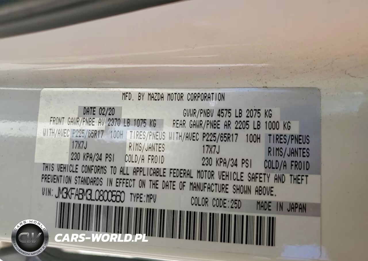 2020 Mazda Cx-5 Sport VIN:JM3KFABM3L0800560 - 13