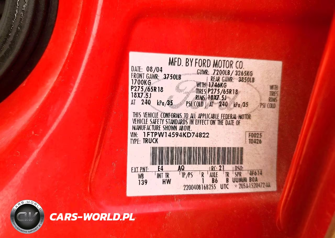 2004 Ford F150 Supercrew VIN:1FTPW14594KD74822 - 12