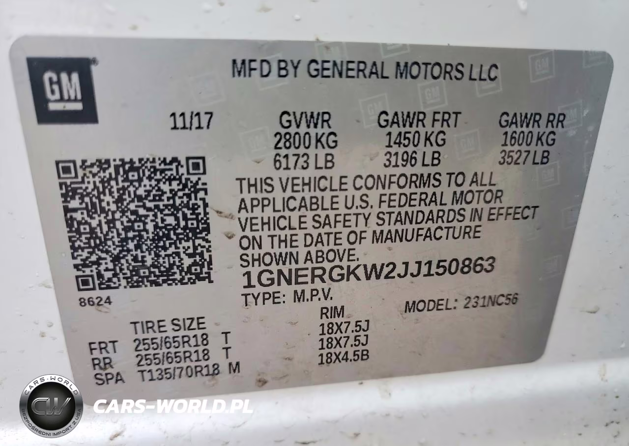 2018 Chevrolet Traverse Lt VIN:1GNERGKW2JJ150863 - 13