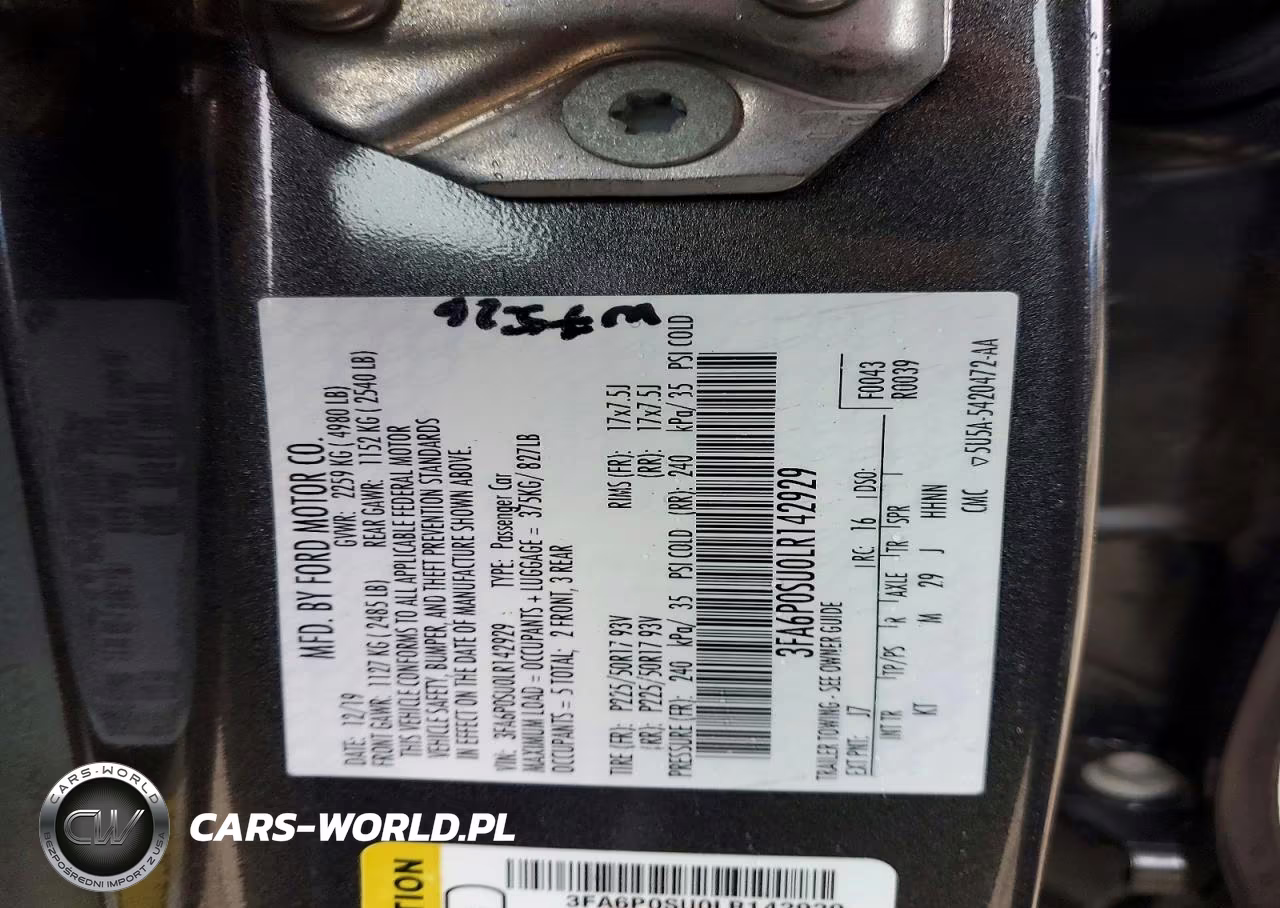2020 Ford Fusion Titanium VIN:3FA6P0SU0LR142929 - 13