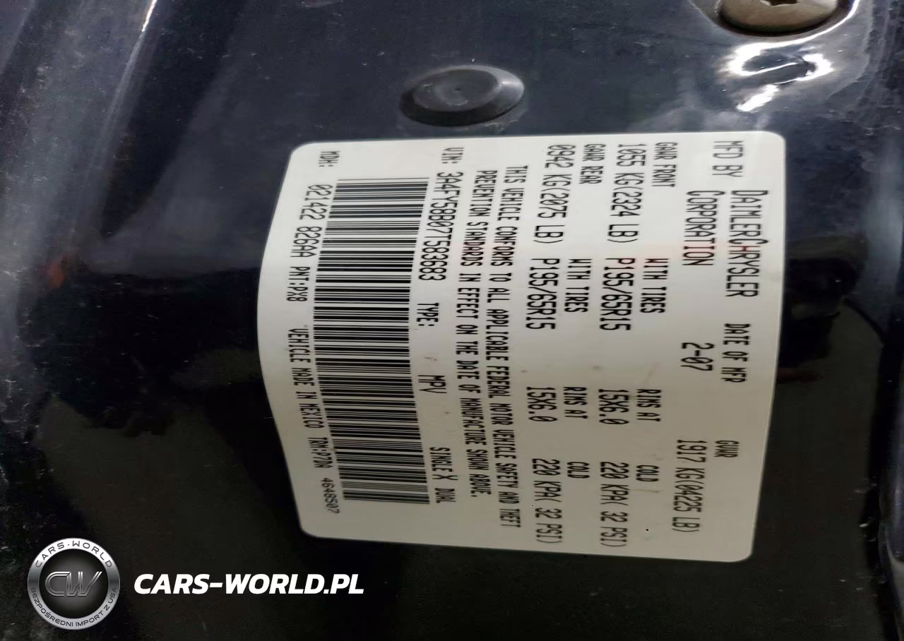 2007 Chrysler Pt Cruiser Touring VIN:3A4FY58B07T583683 - 12