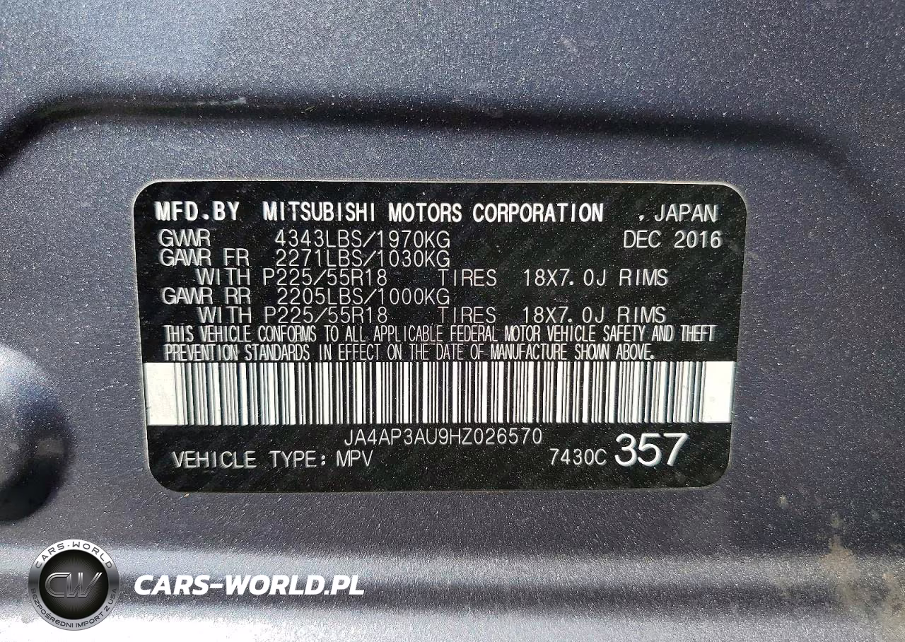 2017 Mits Outlander VIN:JA4AP3AU9HZ026570 - 13