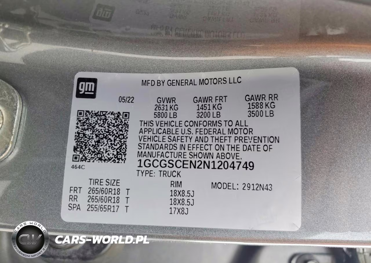 2022 Chevrolet Colorado Lt VIN:1GCGSCEN2N1204749 - 12