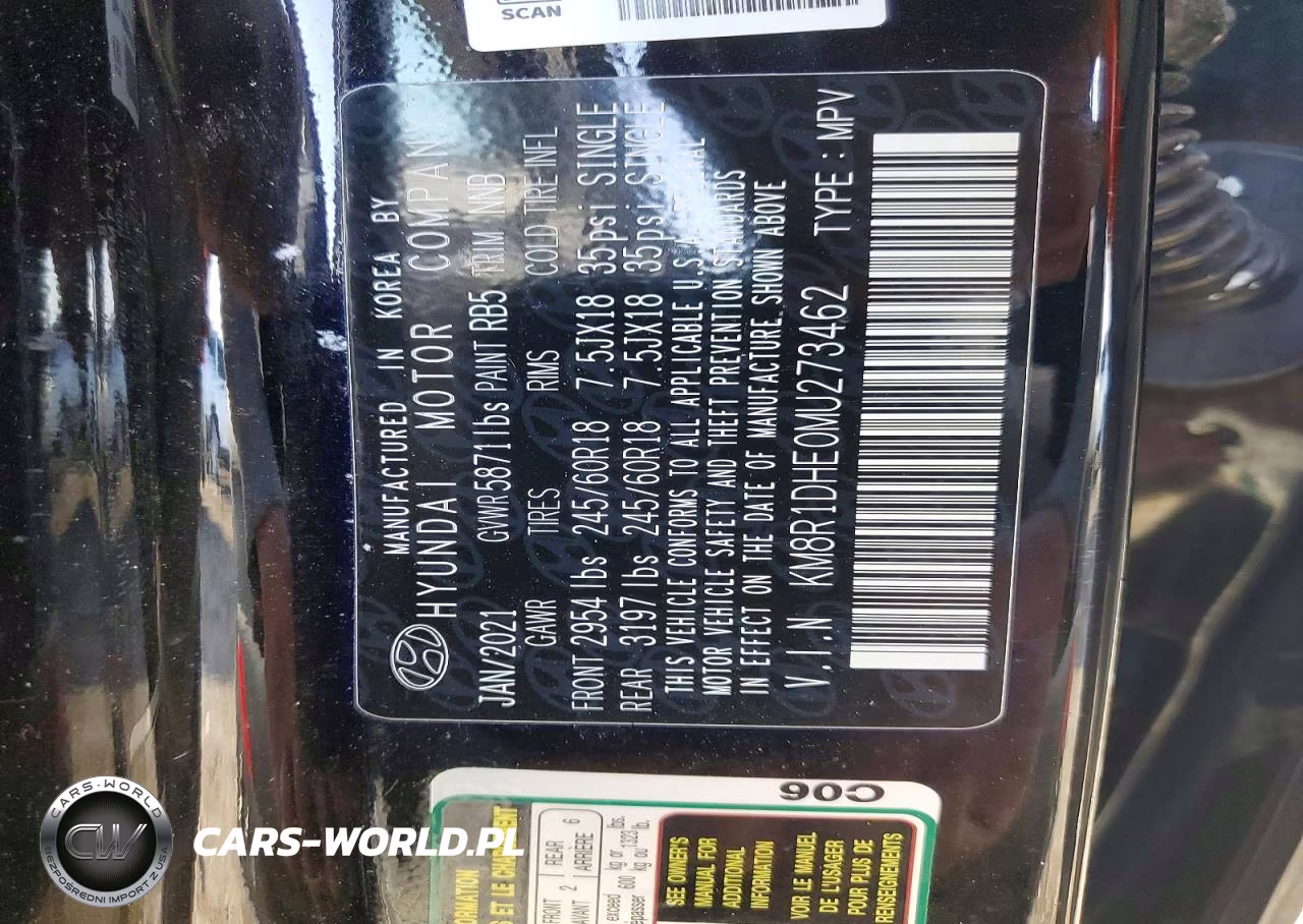 2021 Hyundai Palisade Se VIN:KM8R1DHE0MU273462 - 13