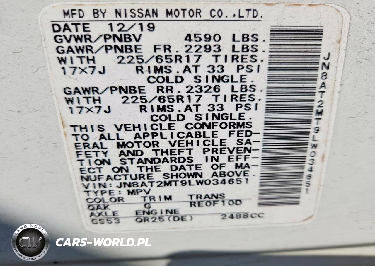 2020 Nissan Rogue S VIN:JN8AT2MT9LW034651 - 13