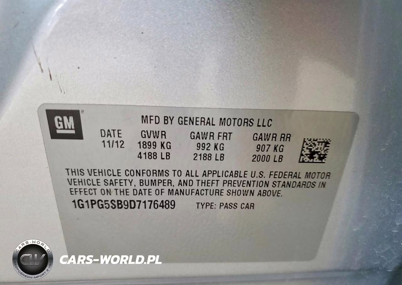 2013 Chevrolet Cruze Ltz VIN:1G1PG5SB9D7176489 - 12