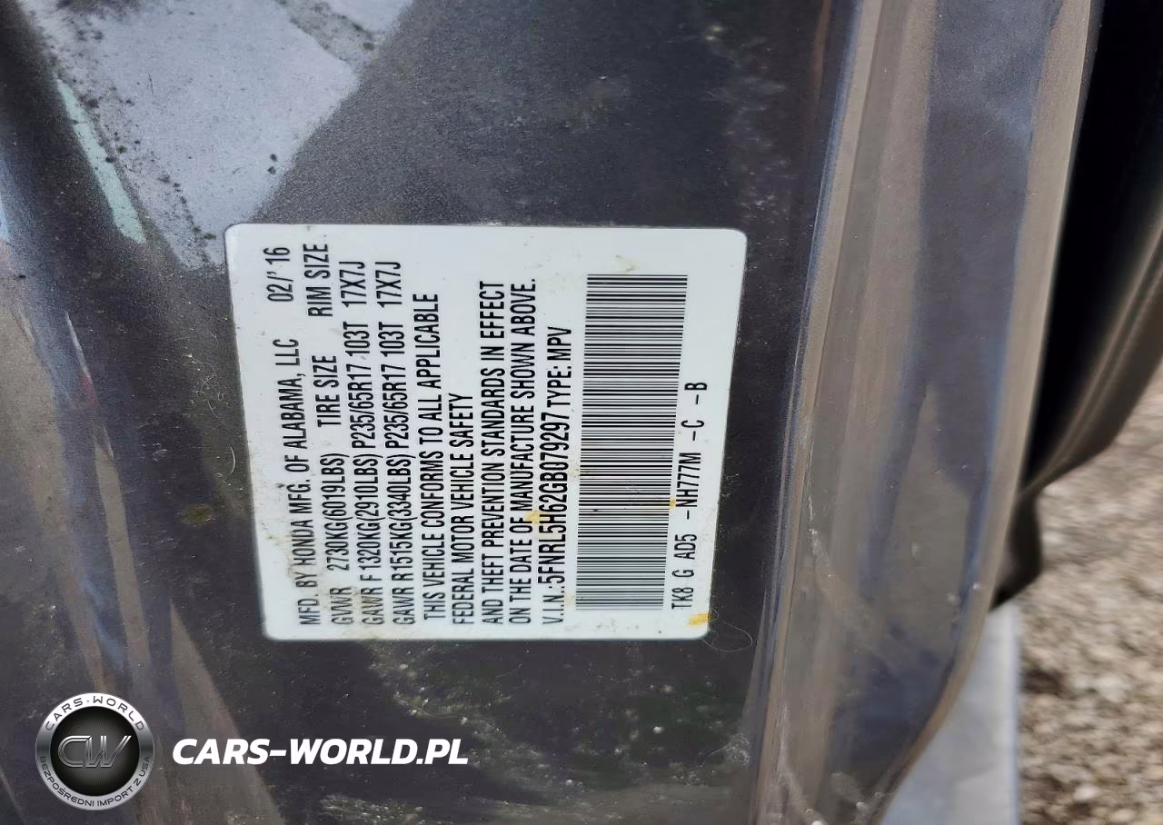 2016 Honda Odyssey VIN:5FNRL5H62GB079297 - 13