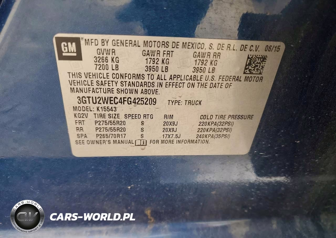 2015 GMC Sierra K1500 Denali VIN:3GTU2WEC4FG425209 - 12