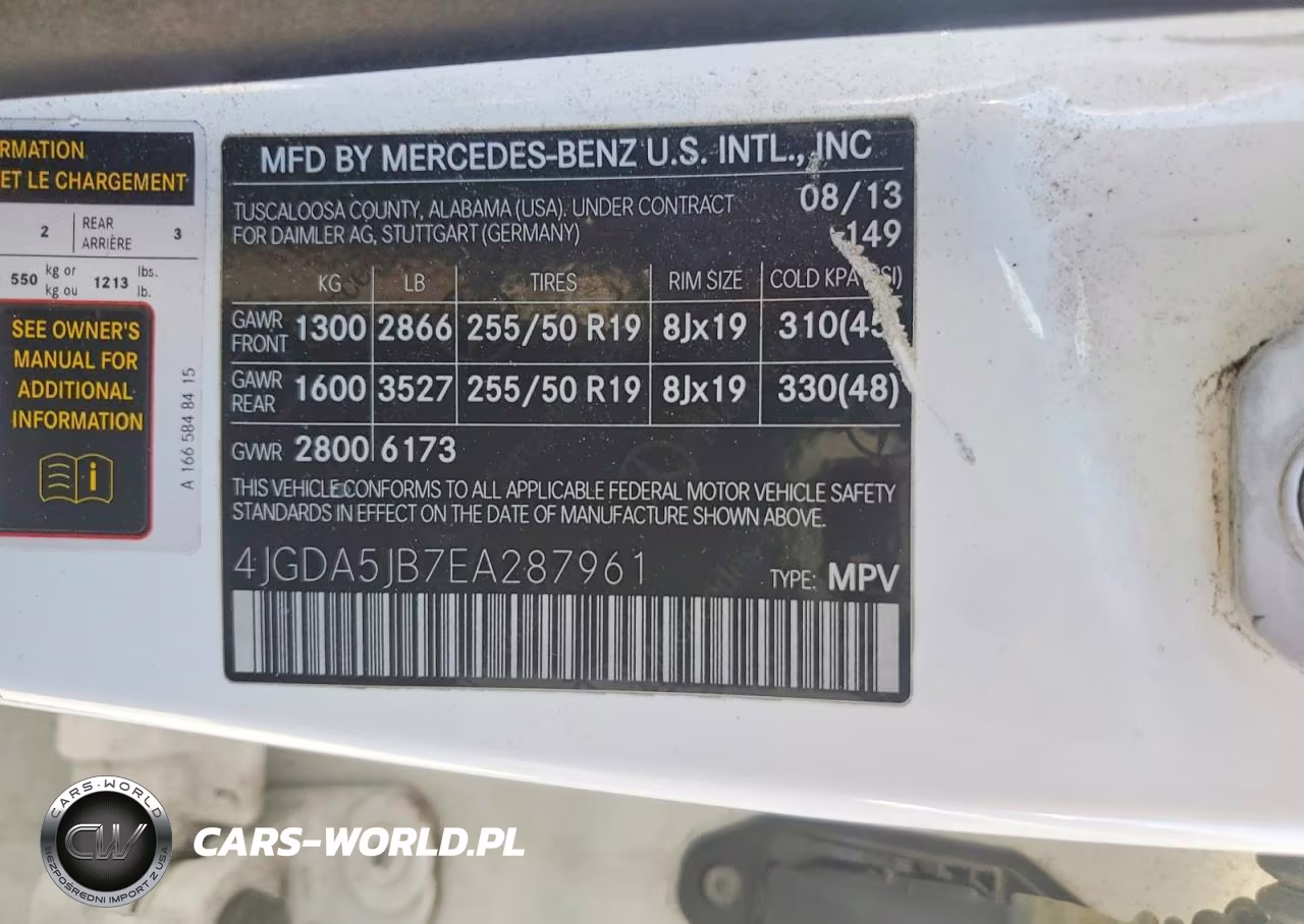 2014 Mercedes-Benz Ml 350 VIN:4JGDA5JB7EA287961 - 13