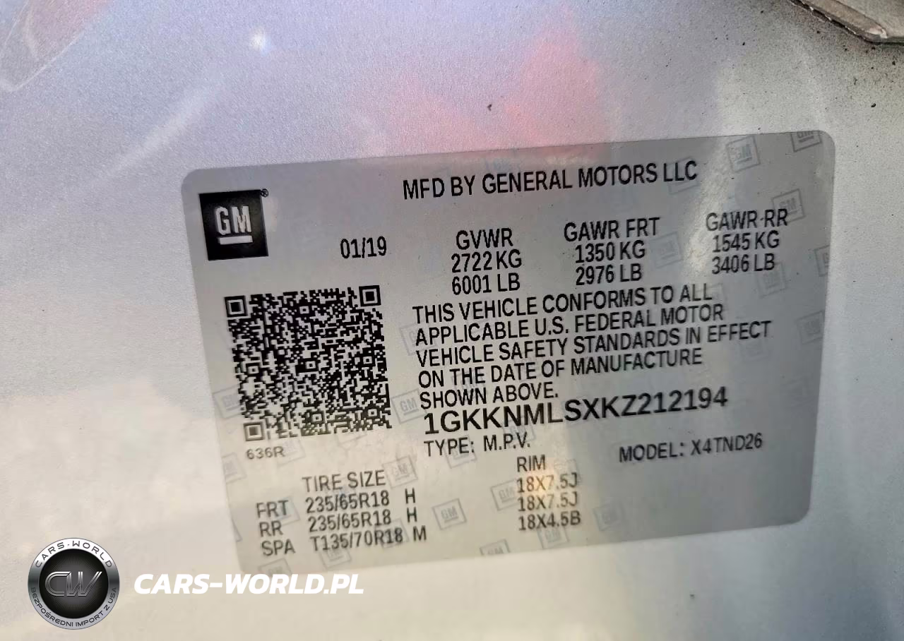 2019 GMC Acadia Slt-1 VIN:1GKKNMLSXKZ212194 - 14