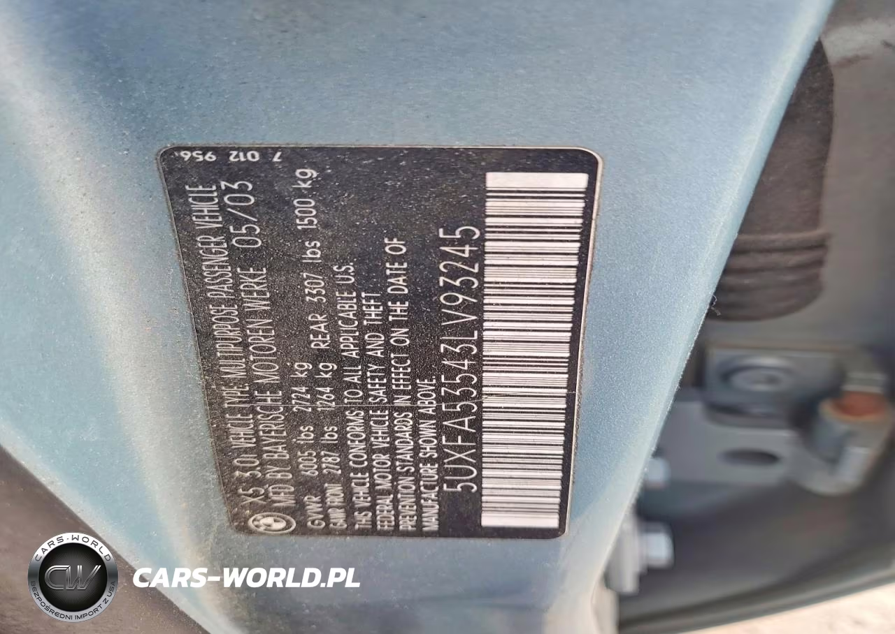 2003 BMW X5 3.0I VIN:5UXFA53543LV93245 - 13