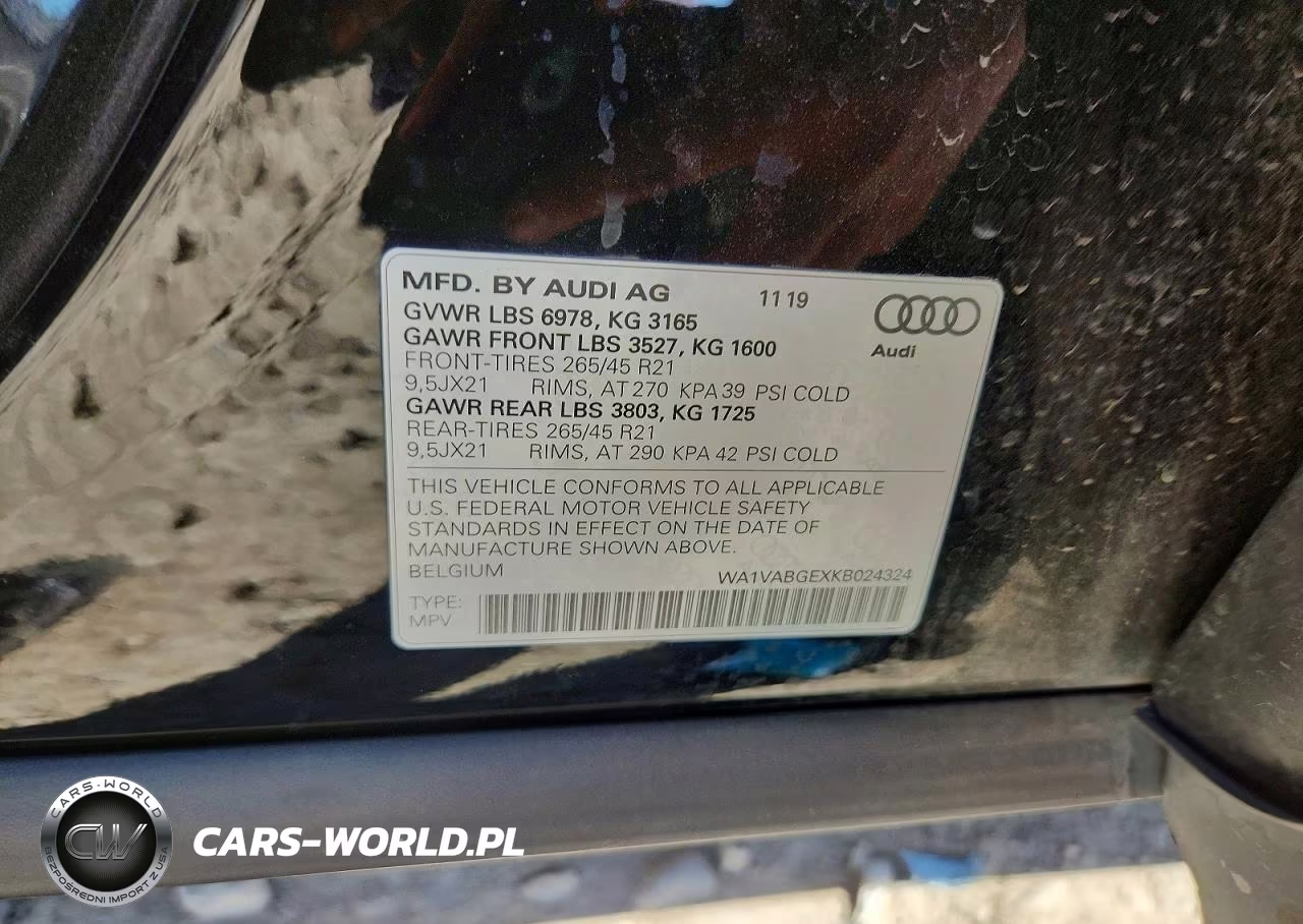2019 Audi E-Tron Prestige VIN:WA1VABGEXKB024324 - 13