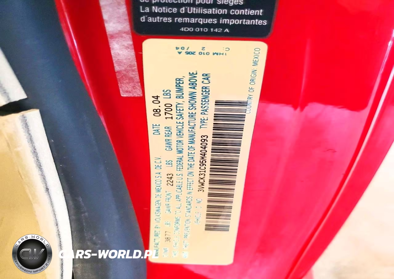 2005 Volkswagen New Beetle Gls VIN:3VWCK31C95M404093 - 13