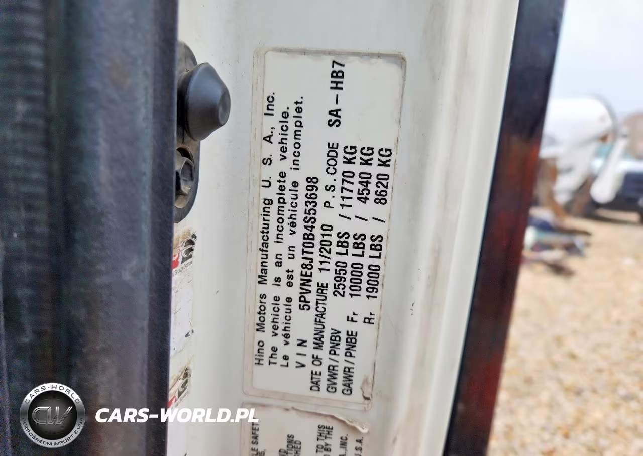 2011 Hino 258-268 VIN:5PVNE8JT0B4S53698 - 10