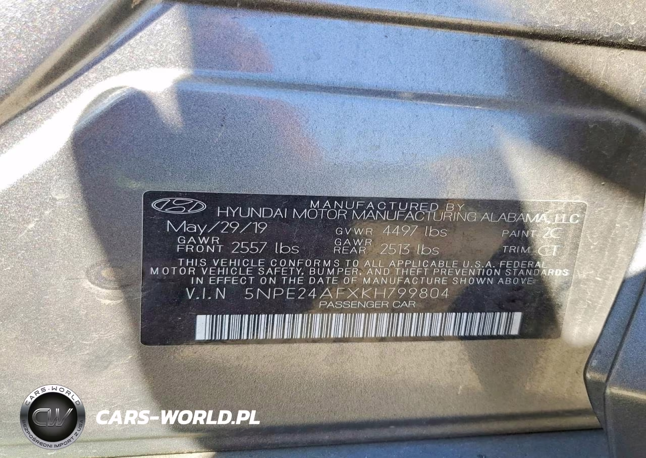 2019 Hyundai Sonata Se VIN:5NPE24AFXKH799804 - 13