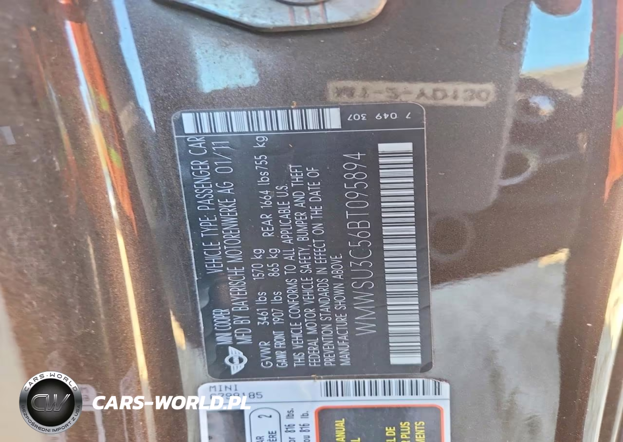 2011 Mini Cooper VIN:WMWSU3C56BT095894 - 13