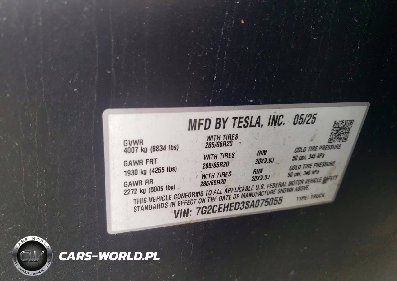 2025 Tesla Cybertruck VIN:7G2CEHED3SA075055 - 13