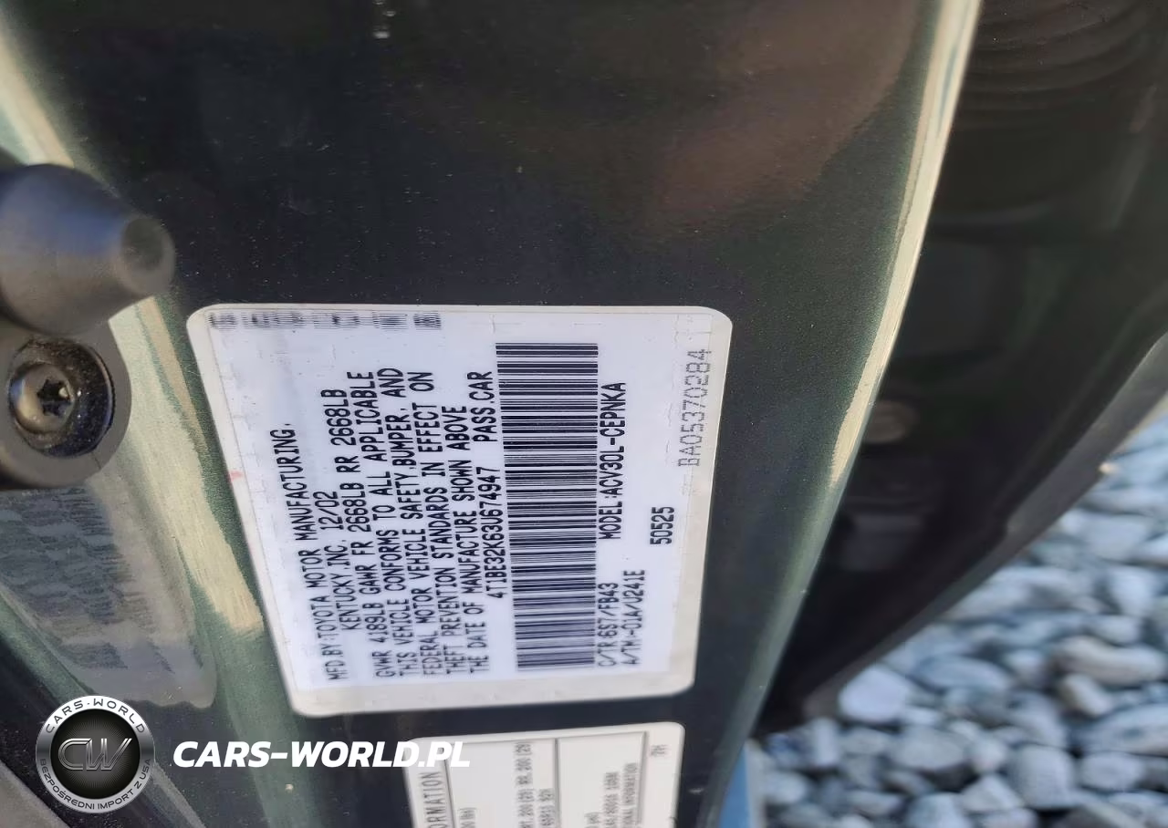 2003 Toyota Camry Le VIN:4T1BE32K63U674947 - 12