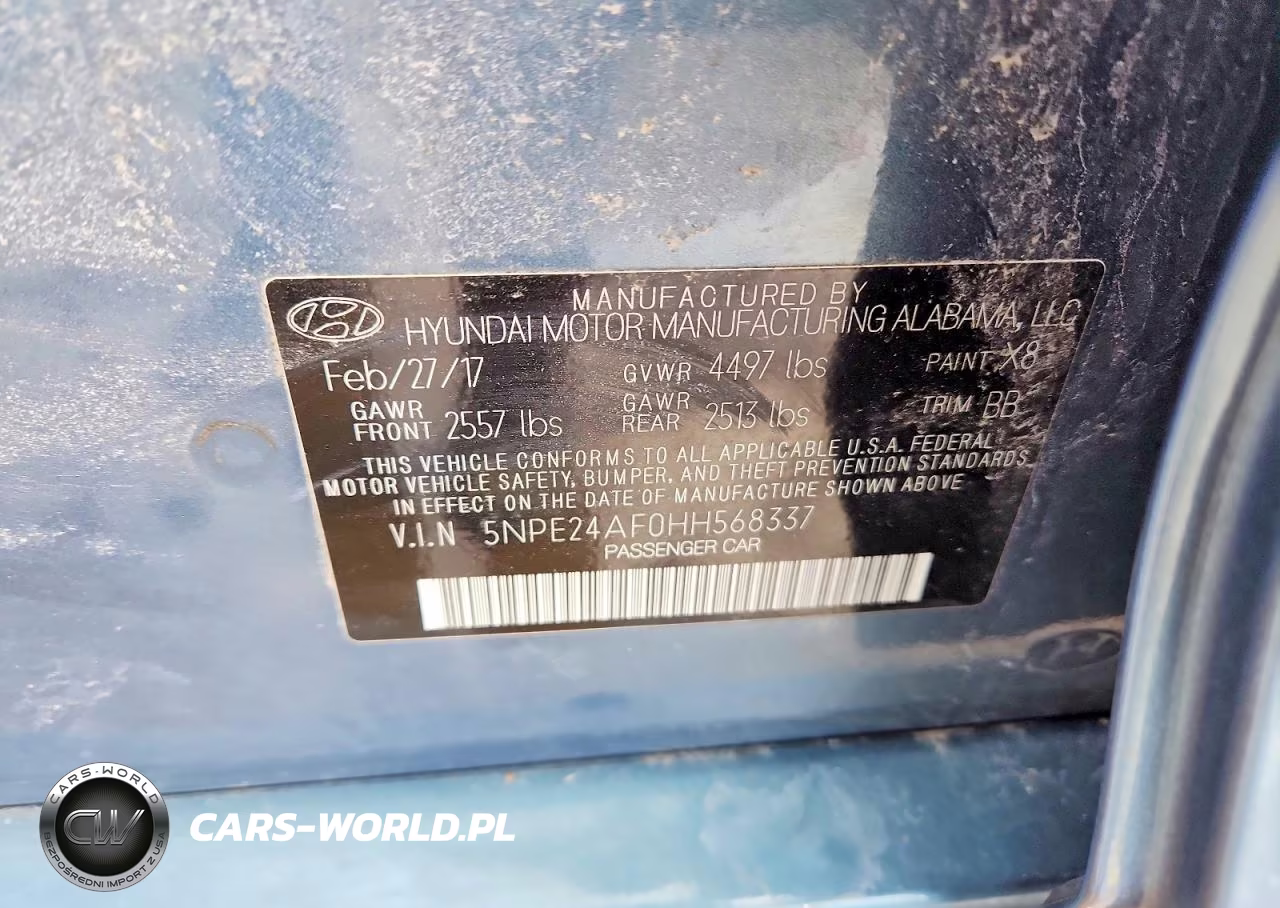 2017 Hyundai Sonata Base VIN:5NPE24AF0HH568337 - 12