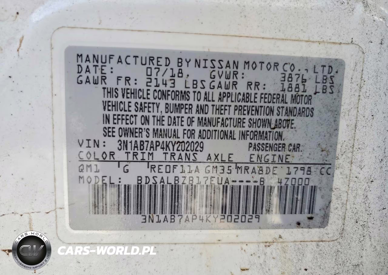 2019 Nissan Sentra S VIN:3N1AB7AP4KY202029 - 12