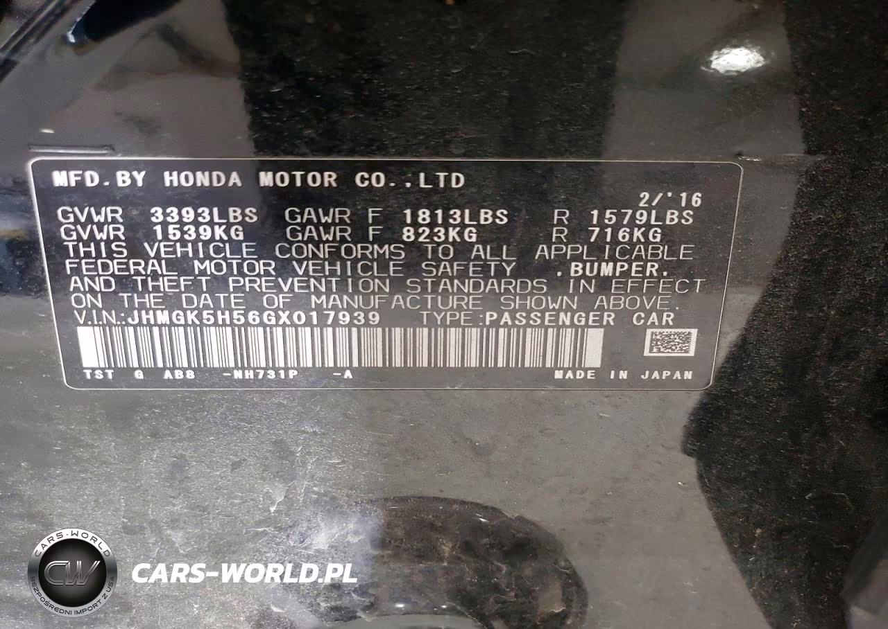 2016 Honda Fit Lx VIN:JHMGK5H56GX017939 - 12