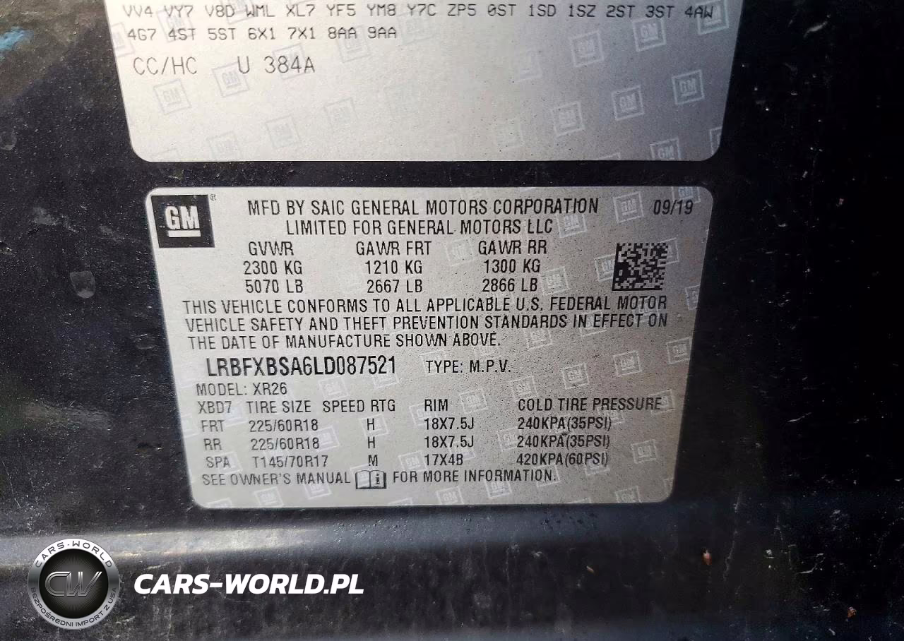 2020 Buick Envision Preferred VIN:LRBFXBSA6LD087521 - 12