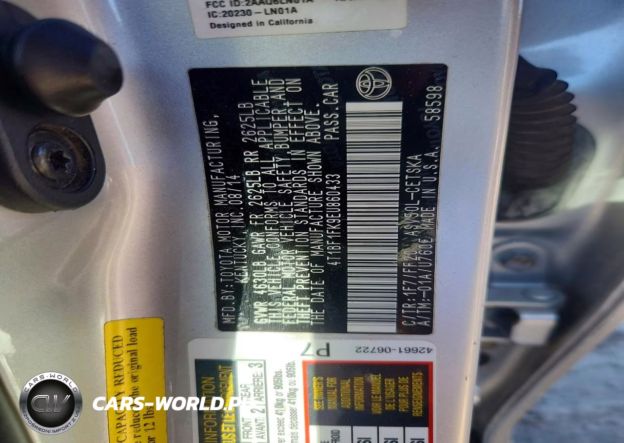 2014 Toyota Camry Se VIN:4T1BF1FK9EU860433 - 12