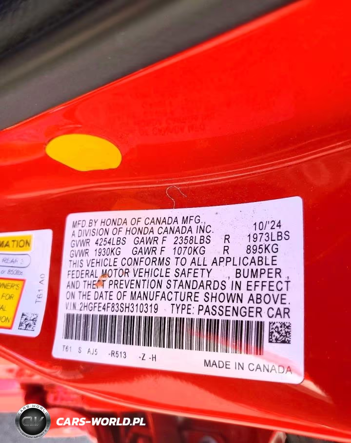 2025 Honda Civic Sport VIN:2HGFE4F83SH310319 - 12