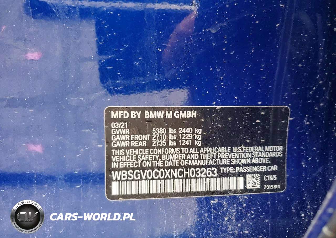 2022 BMW M8 VIN:WBSGV0C0XNCH03263 - 12