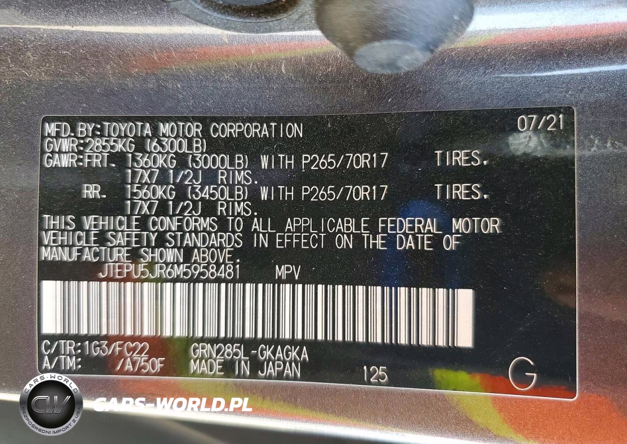 2021 Toyota 4Runner Trd Off-Road VIN:JTEPU5JR6M5958481 - 12
