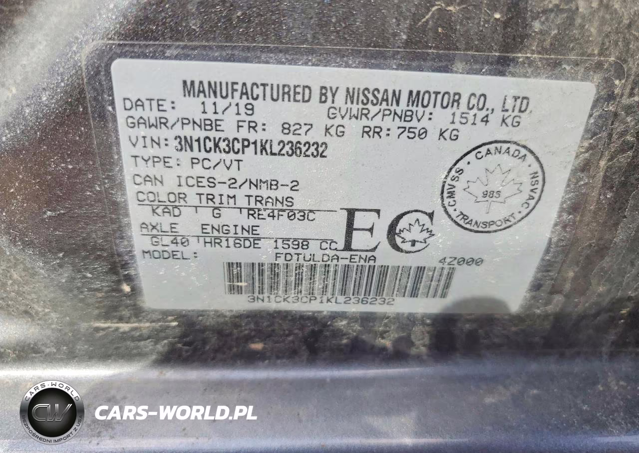 2019 Nissan Micra VIN:3N1CK3CP1KL236232 - 12