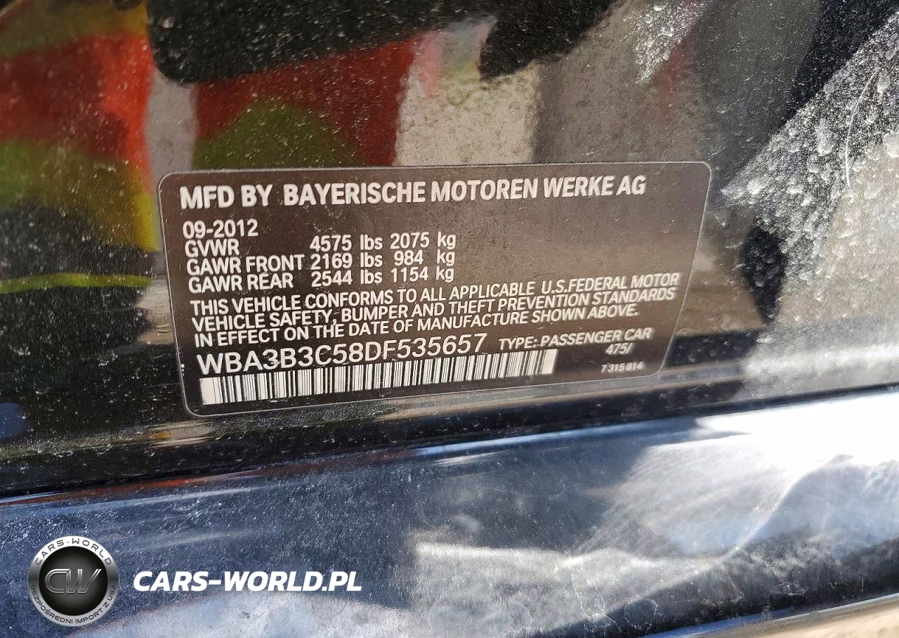 2013 BMW 328 Xi VIN:WBA3B3C58DF535657 - 12
