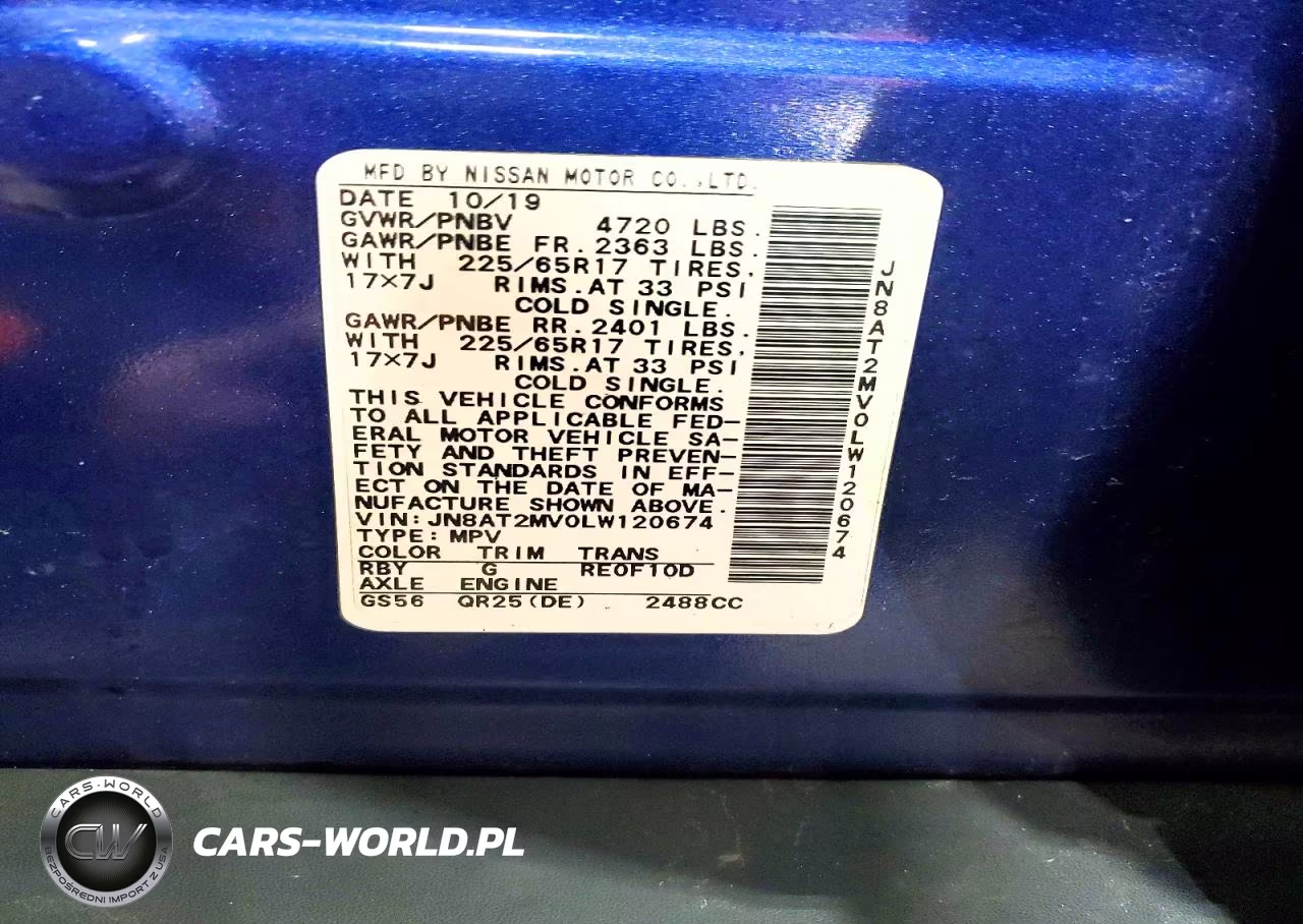 2020 Nissan Rogue Sv VIN:JN8AT2MV0LW120674 - 12
