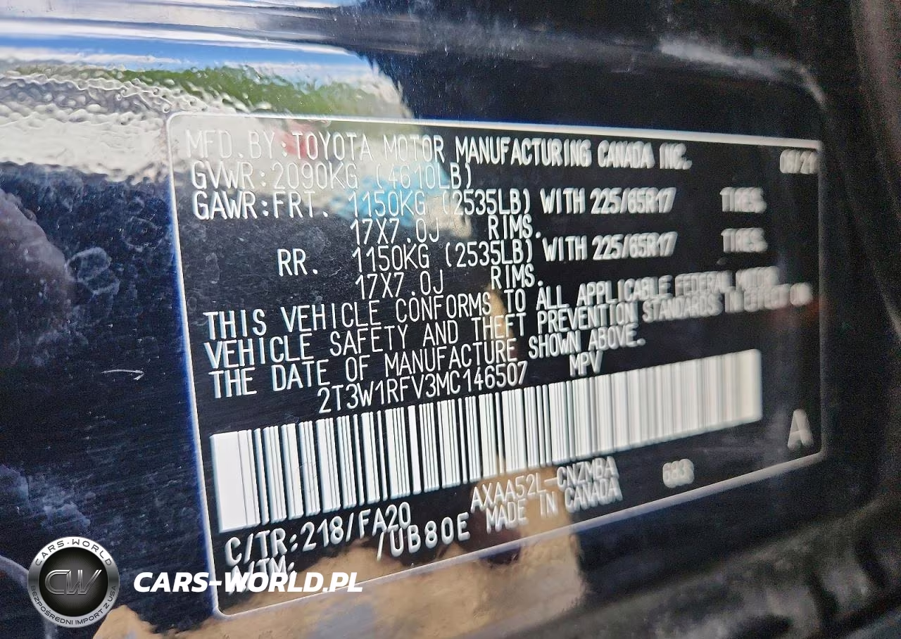 2021 Toyota Rav4 Xle VIN:2T3W1RFV3MC146507 - 12