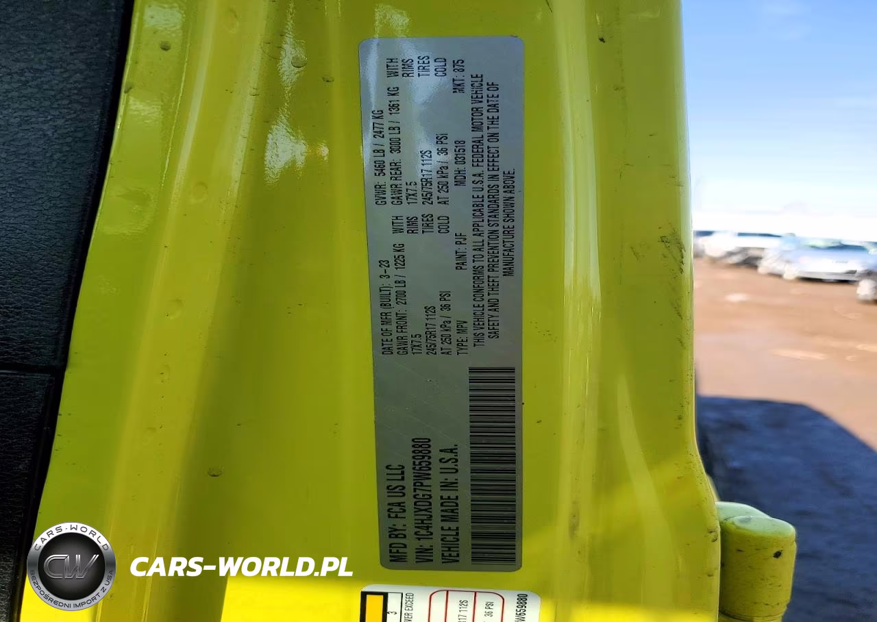 2023 Jeep Wrangler Sport VIN:1C4HJXDG7PW659880 - 12