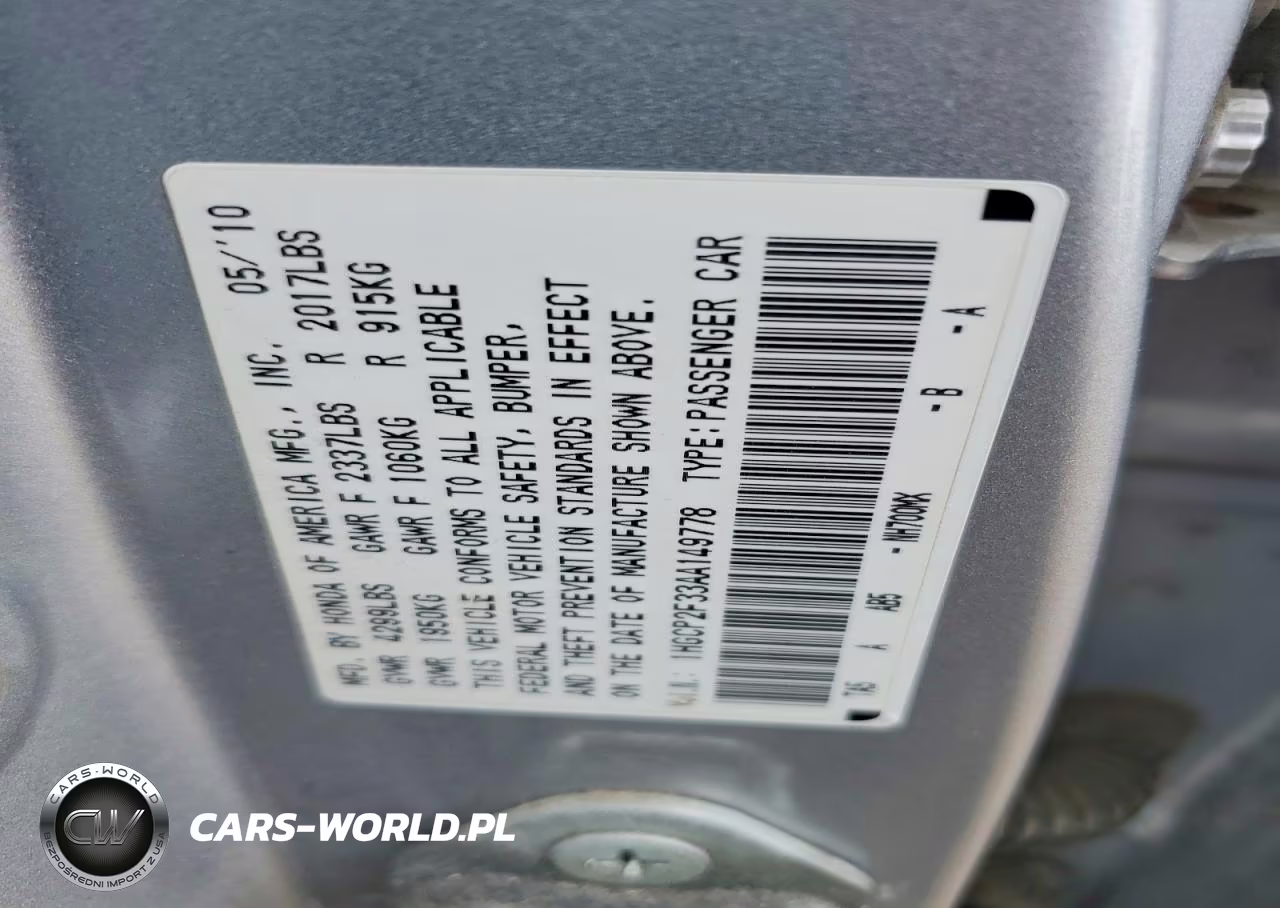 2010 Honda Accord Lx VIN:1HGCP2F33AA149778 - 12