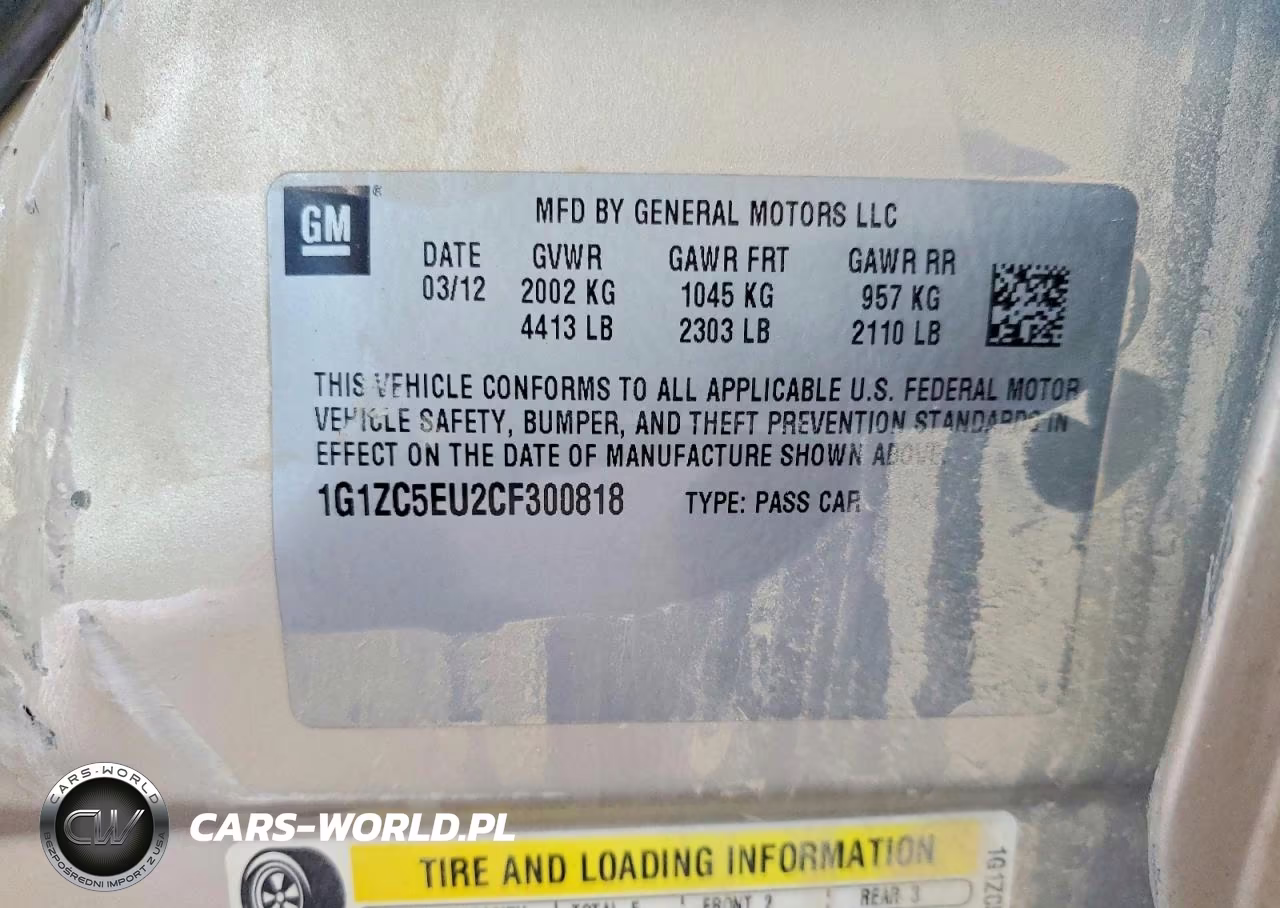 2012 Chevrolet Malibu 1Lt VIN:1G1ZC5EU2CF300818 - 12