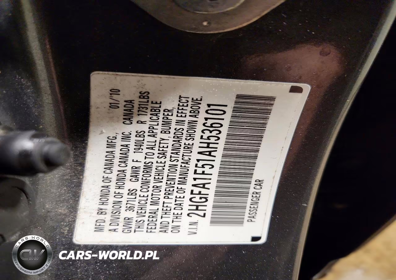 2010 Honda Civic Lx VIN:2HGFA1F51AH536101 - 12