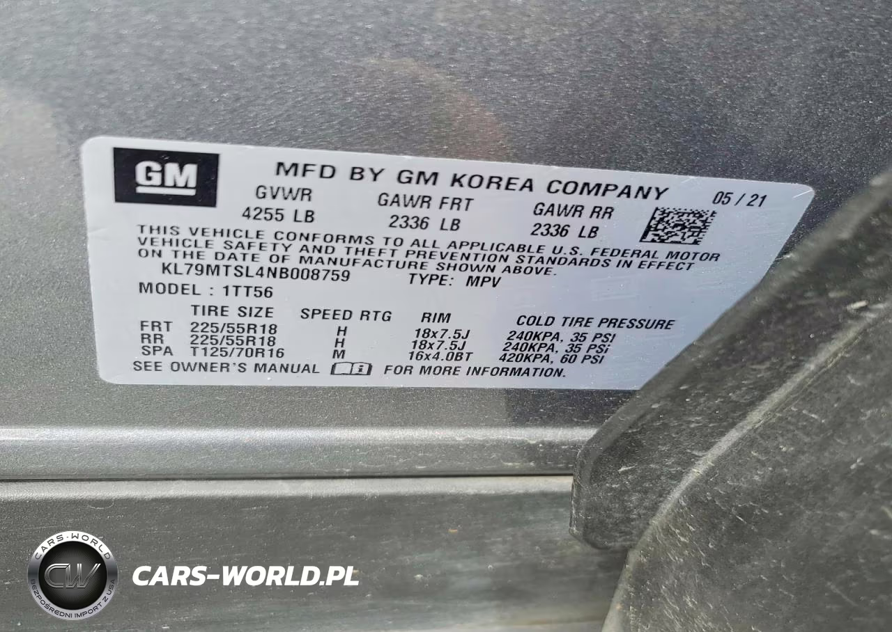 2022 Chevrolet Trailblazer Rs VIN:KL79MTSL4NB008759 - 14