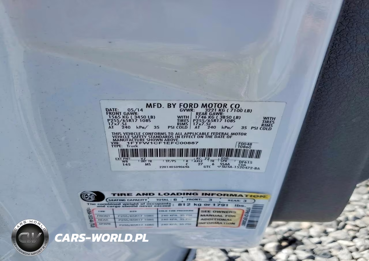 2014 Ford F150 Supercrew VIN:1FTFW1CF1EFC00887 - 12
