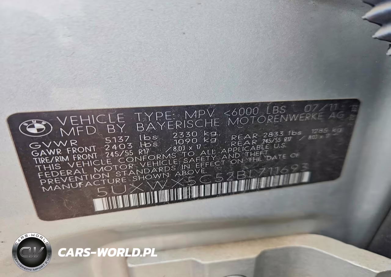 2011 BMW X3 xDrive28I VIN:5UXWX5C52BL711693 - 13