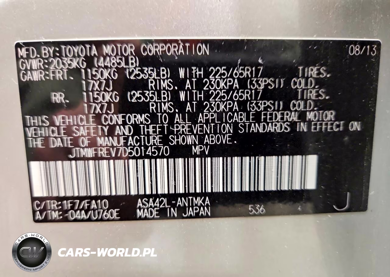 2013 Toyota Rav4 Xle VIN:JTMWFREV7D5014570 - 12