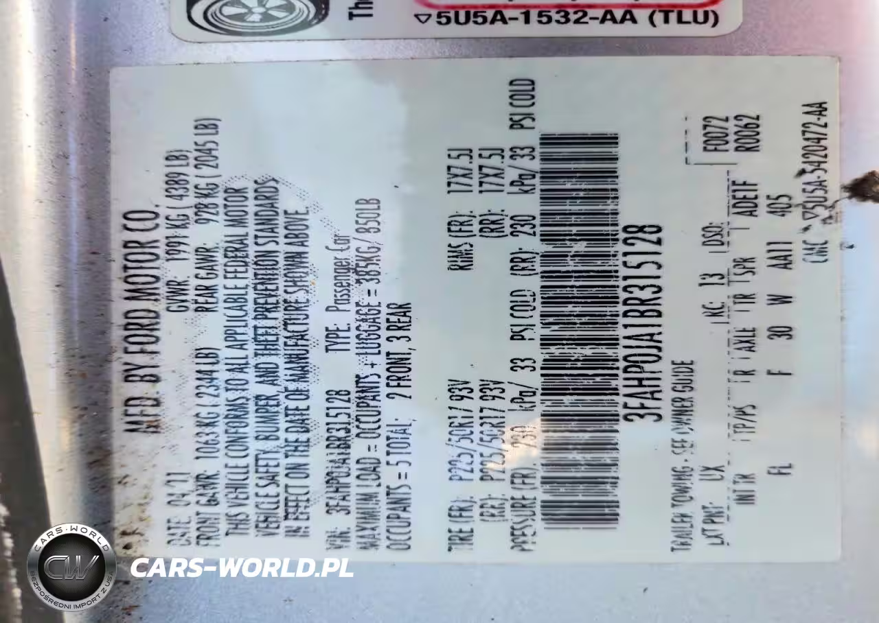 2011 Ford Fusion Sel VIN:3FAHP0JA1BR315128 - 12