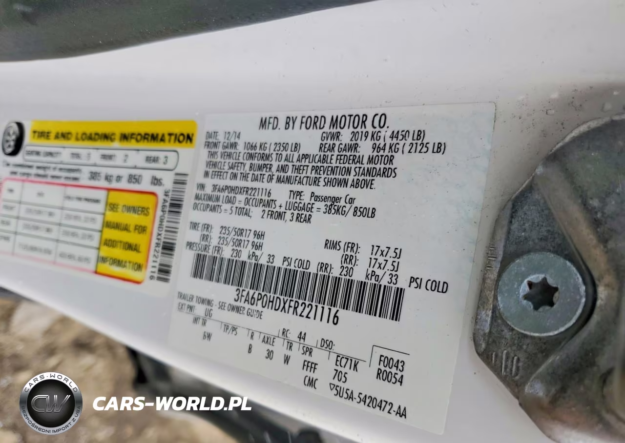 2015 Ford Fusion Se VIN:3FA6P0HDXFR221116 - 12