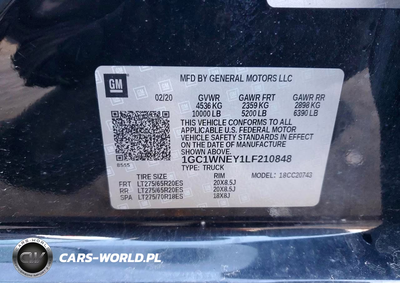 2020 Chevrolet Silverado VIN:1GC1WNEY1LF210848 - 12