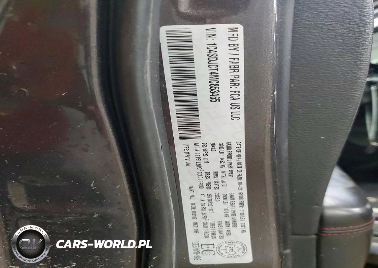2021 Dodge Durango R VIN:1C4SDJCT4MC853465 - 13